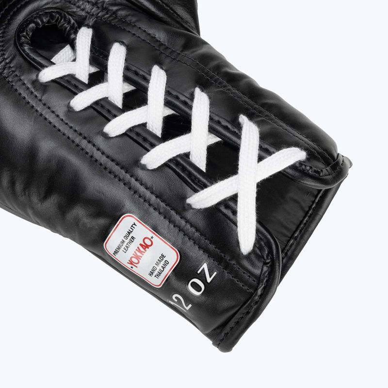 YOKKAO Matrix Lace Up férfi bokszkesztyűk fekete 6