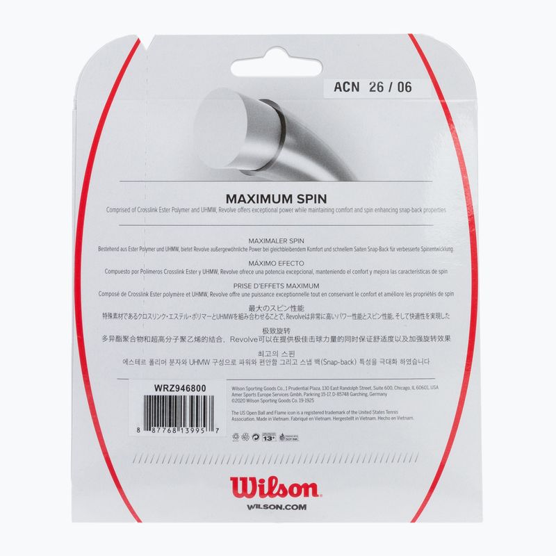 Wilson Revolve 16 tenisz húr fekete WRZ946800+ 2