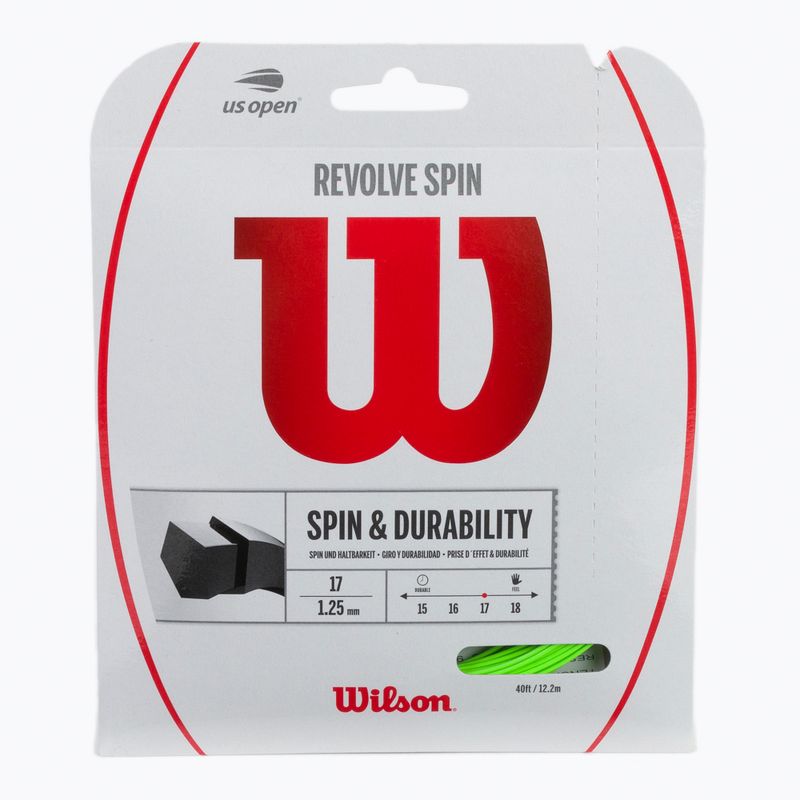 Wilson Revolve Spin 17 szett szürke WRZ956900+ Tenisz húr Wilson Revolve Spin 17 szett szürke WRZ956900+
