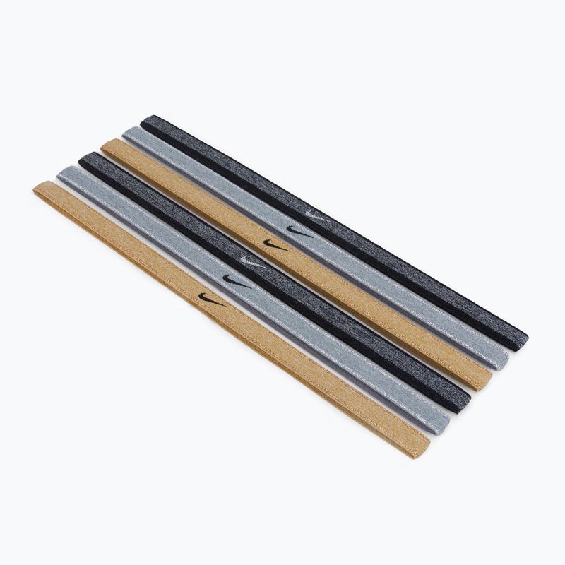 Nike Swoosh Sport fém fejpántok 6 db szürke-arany N1002008-097