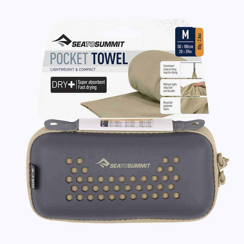 Sea to Summit Pocket Towel beluga gyorsan száradó törölköző 5