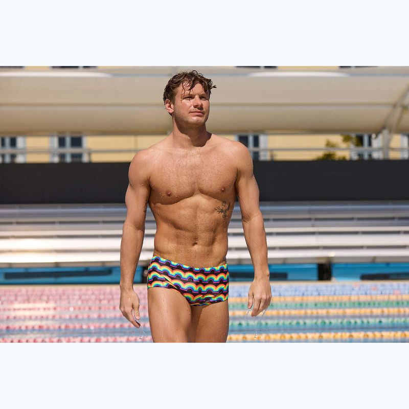Férfi úszó boxeralsó Funky Trunks Sidewinder Trunks rainbowie 7