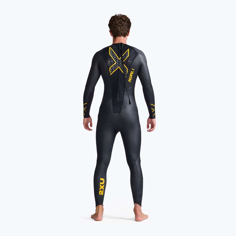 Férfi triatlon búvárruha 2XU Propel:1 fekete/ambition MW4991C 2
