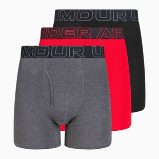 Férfi alsónemű Under Armour Perf Cotton 6" 3 db carbon black/galaxy black