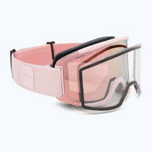Síszemüveg Smith Squad carnation/chrp everyday rose gold mirror/clear
