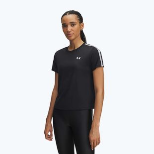 Női edzőpóló Under Armour Tech Wordmark Tape black/white/white