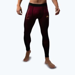 Férfi edző leggings Venum Tactical XT Spats fekete/burgundy/gold