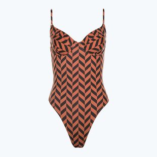 Női egyrészes fürdőruha Billabong Cross Step brick