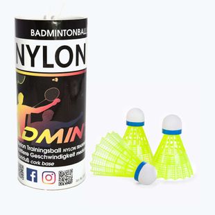 Sunflex tollaslabda ütők Nylon 3XY 3 db sárga 53559