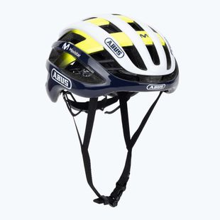 ABUS AirBreaker Movistar Team 24 navy/sárga/fehér kerékpáros sisak