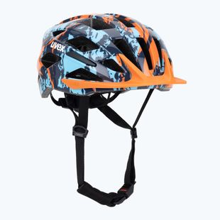 Gyerek kerékpáros sisak UVEX Air Wing 2 papaya/bubble blue