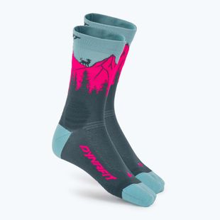 Zokni DYNAFIT Traverse Crew cinder pink glo/6070