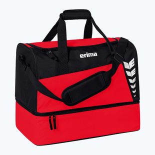 Edzőtáska ERIMA Six Wings Sports Bag With Bottom Compartment 60 l red black