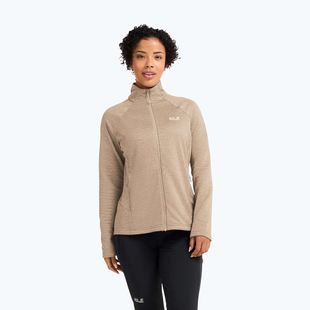Női polár pulóver Jack Wolfskin Anytrail Full Zip oat