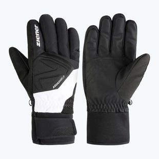 Férfi síkesztyűk ZIENER Gatis Aquashield black/white