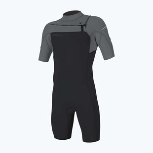 Férfi úszóruha O'Neill Hammer 2mm Chest Zip SS Spring IS6 tempered steel/smoke/smoke