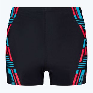 Férfi Speedo Tech Print úszónadrág fekete/narancssárga