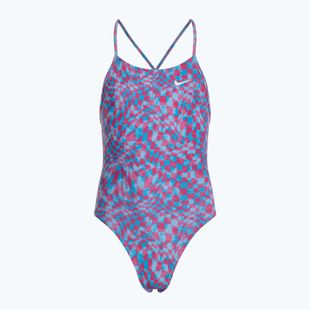 Gyermek egyrészes fürdőruha Nike Hydrastrong Lace Up Back university blue