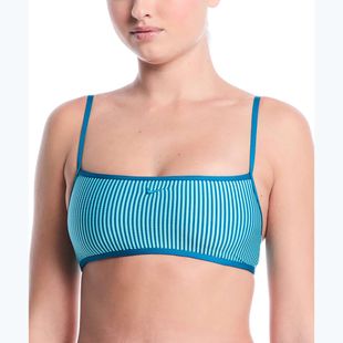 Fürdőruha felső Nike Ripple Texture Bralette Classic Bikini bleached turquoise