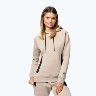 Női kapucnis pulóver Pitbull Explory Hooded cappuccino