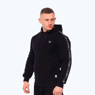 Férfi Octagon Stripe pulóver fekete