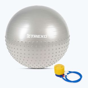 Masszírozó gimnasztikai labda XTREXO TXO-B4Z022-GY 75 cm szürke