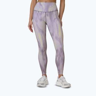 Női edző leggings 4F Solar Punk FNK F454 light yellow allover