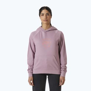 Női Helly Hansen Core Graphic kapucnis pulóver lila agyag