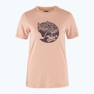 Női trekking póló Fjällräven Abisko Wool Fox kréta rózsaszín/ port