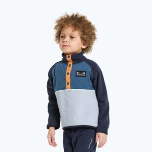 Didriksons Monte Half Button gyermek fleece pulóver felhő kék