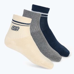 Gyerek zokni SKECHERS Full Terry Low Crew 3 pár white/blue