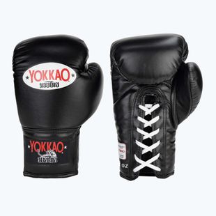 YOKKAO Matrix Lace Up férfi bokszkesztyűk fekete
