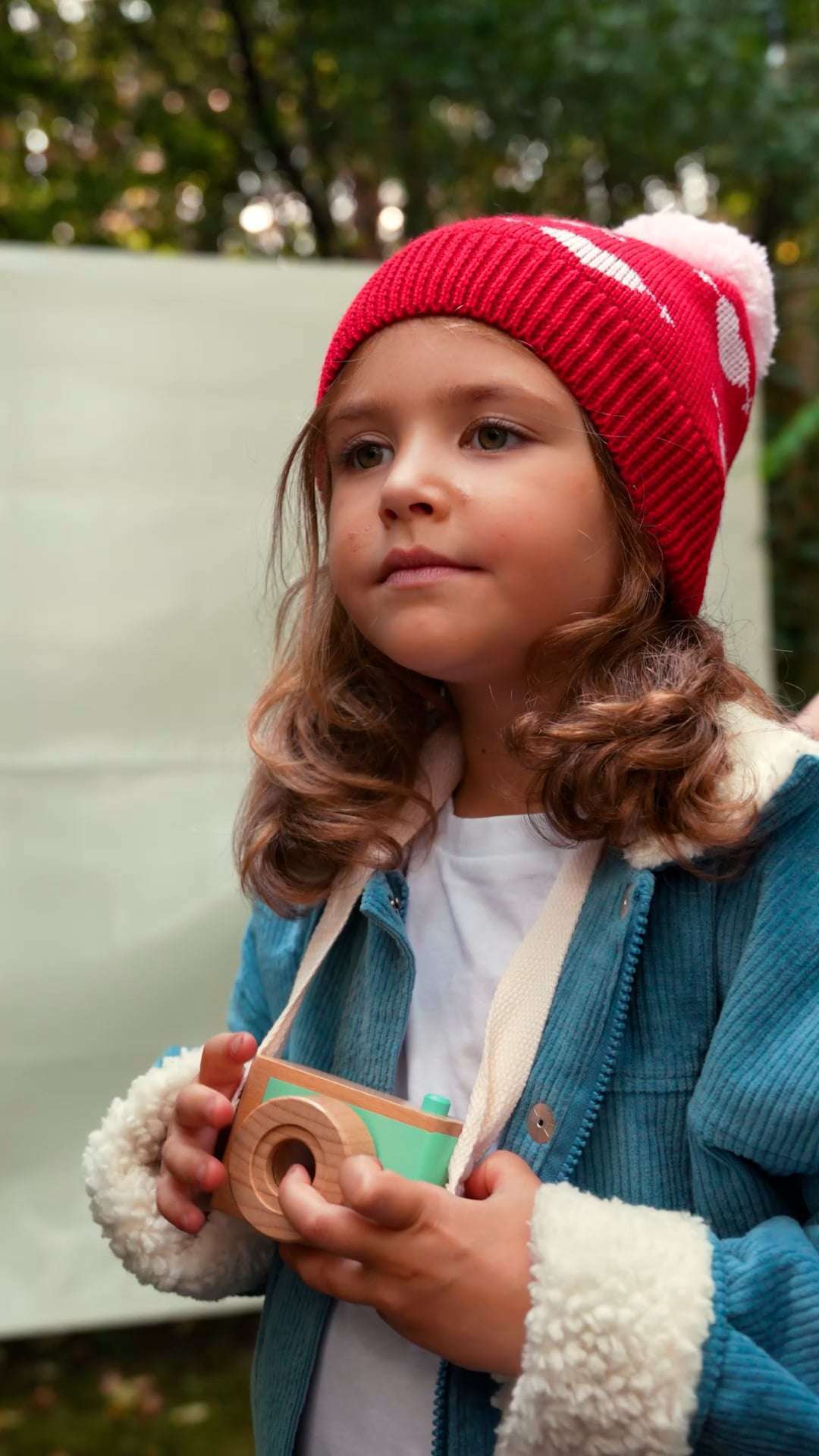 Gyermek kabát KID STORY Teddy warm red flowers