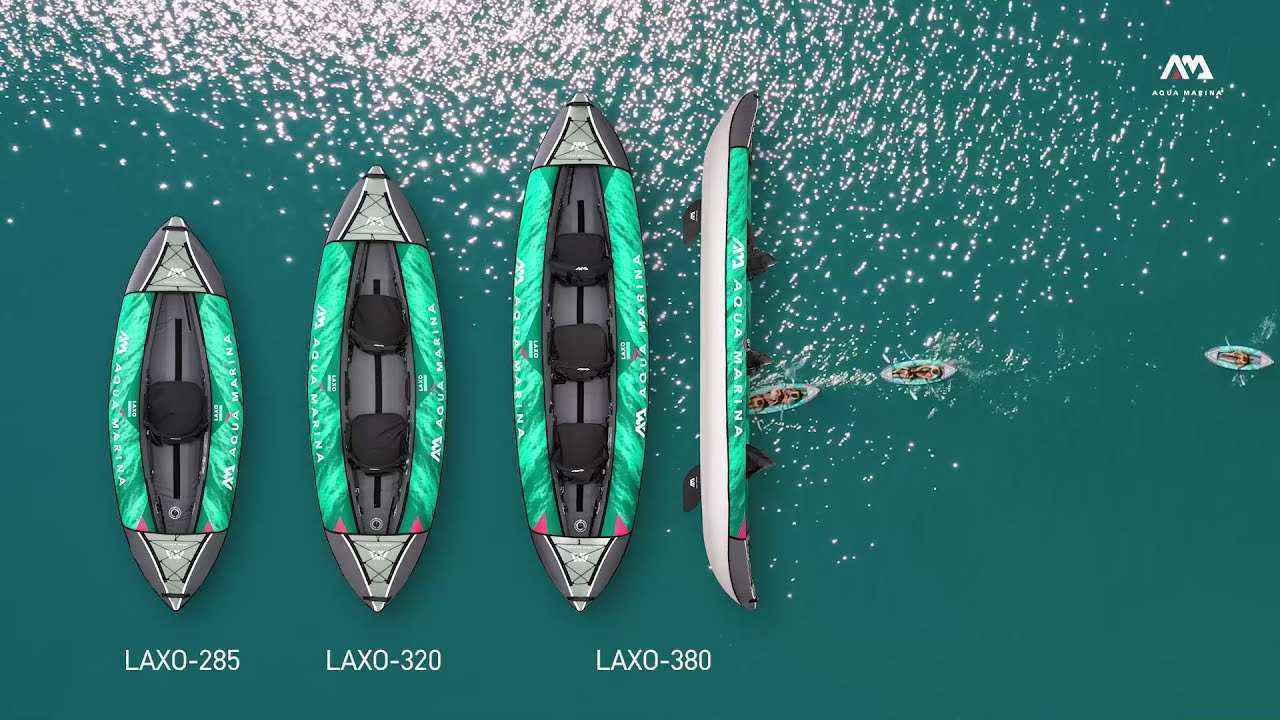 2 személyes felfújható kajak 10'6  AquaMarina rekreációs kajak zöld Laxo-320